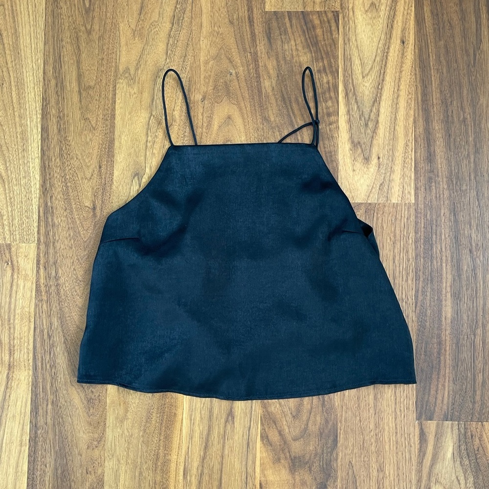 forever 21 black satin top